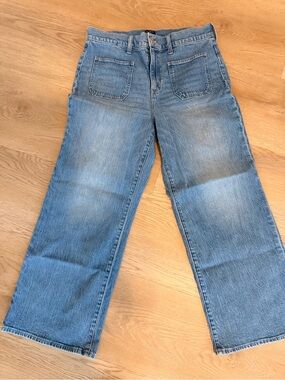J.Crew Light Blue Wide-Leg Crop Jeans